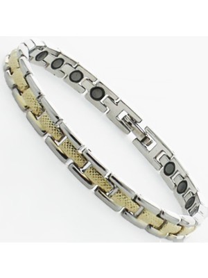 Magnetic Bracelet With 21 Magnets - Two Tone