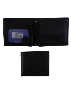 Men's Foldable Leather Wallet - Black 