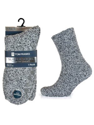 Men's Grey Cosy Slipper Socks 