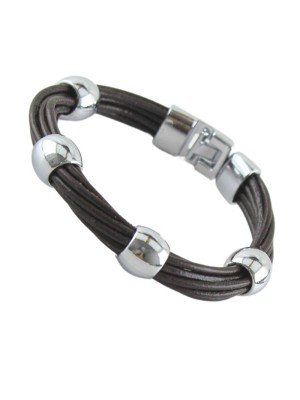 Men's Nine-Strand Leather Bracelet 