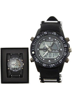 Wholesale Men's NY London Round Digital Watch With Silicone Strap 