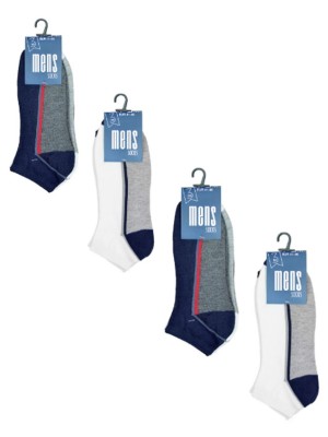 Wholesale Men's Trainer Socks - Assorted Colours