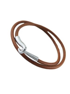 Men's One-Strand Leather Bracelet/Necklace