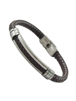 Men's Plaited Leather Bracelet