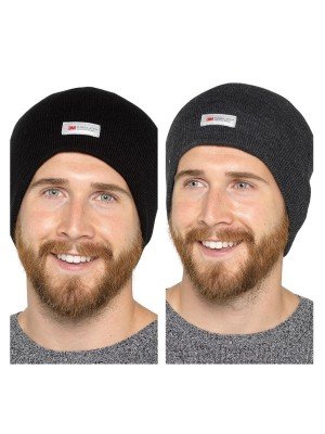 Mens Thinsulate Beanie Hat Without Turn Up  - Assorted Colours