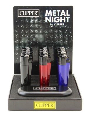 Wholesale Clipper Flint Reusable Lighter With Gift Case - Metal Night