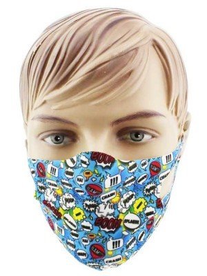 Wholesale Reusable Stretchable Face Covering Mask - Multiple Words