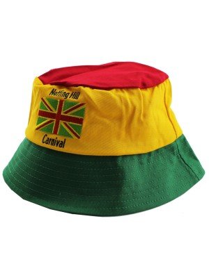 Adults Notting Hill Carnival Rasta Design Bucket Hat