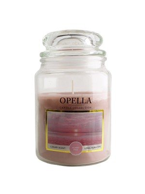 Wholesale Opella Jar Scented Candle - Sunset Pink 