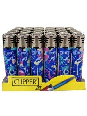 Clipper Jet Flame Lighters "Outer Space"- Assorted