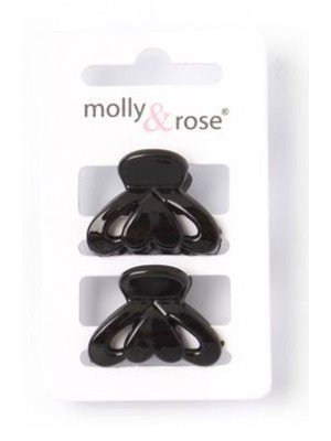 Pack Of 2 Heart Shaped Clamps - Black 