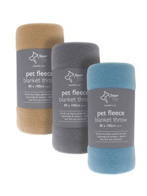 Wholesale Pet Fleece Blanket Throws Plain Design (80x100cm) - Assorted Colours