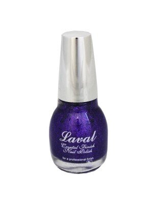 Laval Crystal Finish Nail Polish - Purple Glitter