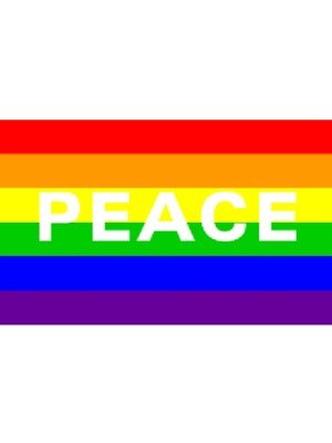 Rainbow Peace (Gay Pride) Flag - 5ft x 3ft