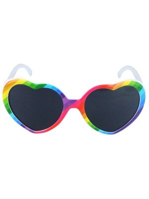 Wholesale Pride Heart Sunglasses With Dark Lenses 
