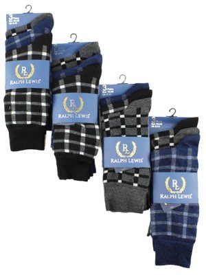 Wholesale Men's Ralph Lewis Patterned Socks - Assorted Colours 