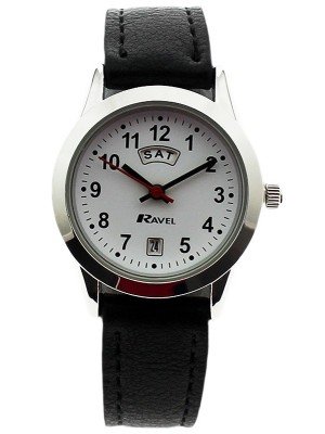 Wholesale 	 Ravel Ladies Classic Strap Watch - Black / Silver / White
