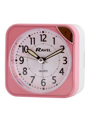 Wholesale Ravel Quartz Alarm Clock - Pink 