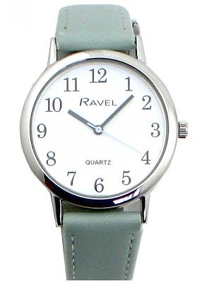 Wholesale Ravel Ladies Classic Faux Leather Strap Watch-Light green/silver