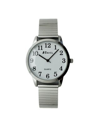 Ravel Mens Metal Expander Classic Fashion Watch - Silver