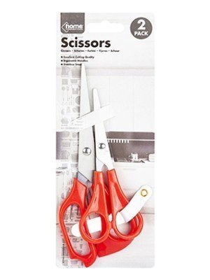 Red Coloured Cutting Scissors (Pack of 2)
