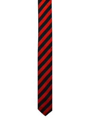 Wholesale Red & Black Striped Neck Tie 