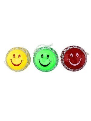 Return Tops with Smiling Faces (4.8cm) - Assorted Colours