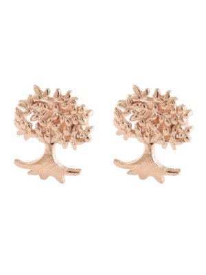 Wholesale Sterling Silver Rose Gold Tree Of Life Ear Studs