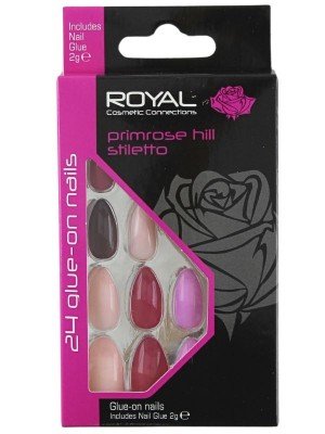 Royal Cosmetics 24 Glue-On Nails - Primrose Hill Stiletto 