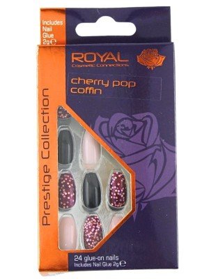 Wholesale Royal Prestige Collection Glue-On Nails - Cherry Pop Coffin 