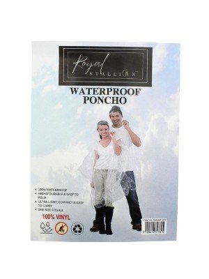 Royal Stallian Adult Waterproof Poncho (One Size) - White