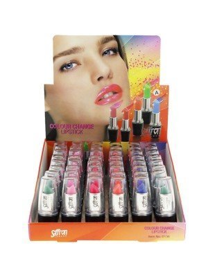 Wholesale Saffron Colour Change Lipstick - Assorted Colours
