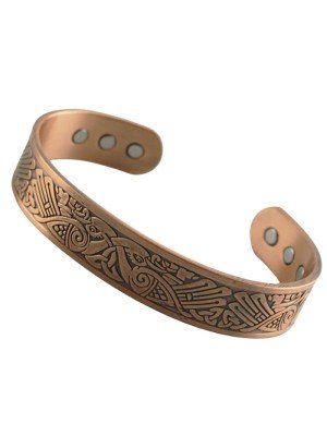 Wholesale Magnetic Copper Bangle - Celtic Eagle Design (One Size) 