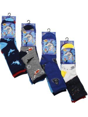 Boy's Sea Life Design socks (3 Pair Pack) 