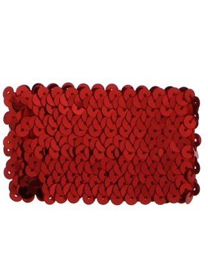 Sequin Wide Wristbands (5cm) - Red