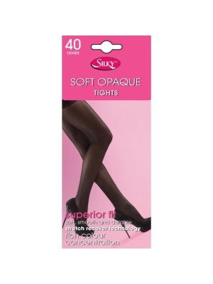 Silky's 40 Denier Soft Opaque Tights - Large