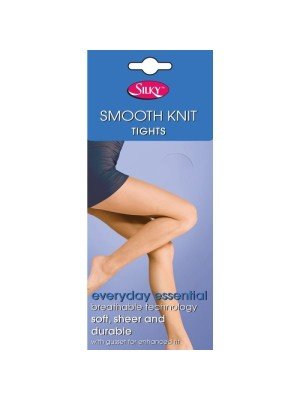 Silky's Smooth Knit Tights With Panel Gusset - L