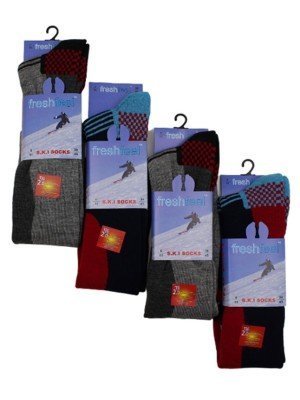 Men's Extra Thick Deep Cushioning SKI Socks (1 Pair Pack) - Asst.