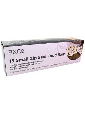 Small Zip Seal Food Bags (15pk)