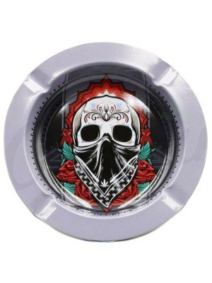 Wholesale SMK Arsenal Metal Ash-Tray -Bandana Skull 