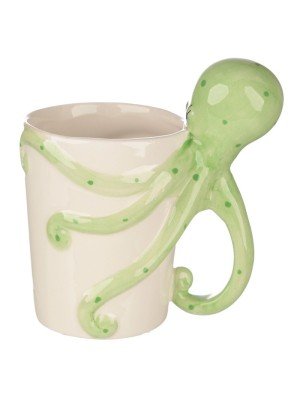 Lisa Parker Octopus Ceramic Shaped Handle Mug