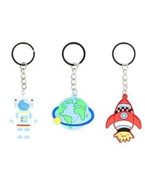 Space Keychains 12-Pack (5cm) - Assorted Designs