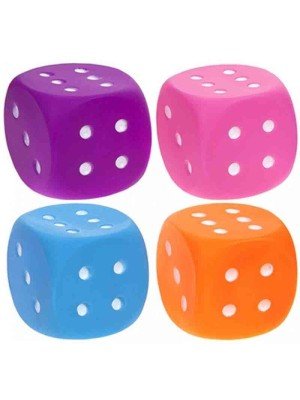 Wholesale Squeaky Dog Dice Toy - Assorted Colours