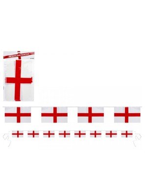 St. George's Plastic Bunting 8 Flags - 20" 