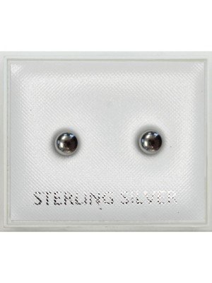 Sterling Silver Ball Shape Studs 3mm
