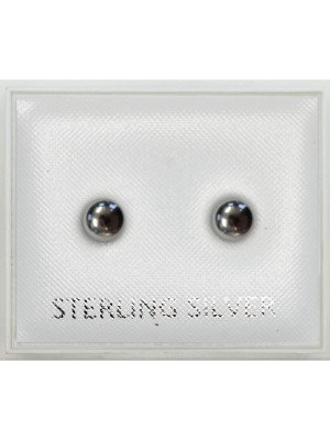 Sterling Silver Ball Shape Studs (4mm)