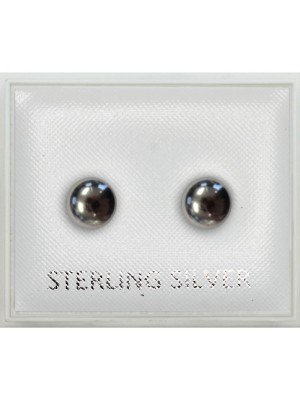 Sterling Silver Ball Shape Studs (6mm)