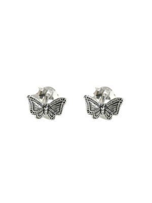 Sterling Silver Butterfly Design Studs