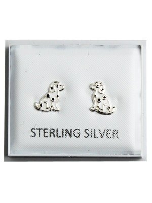 Wholesale Sterling Silver Dog Design Earrings 