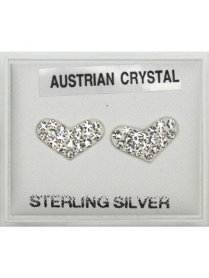 Sterling Silver Heart Studs (12mm)